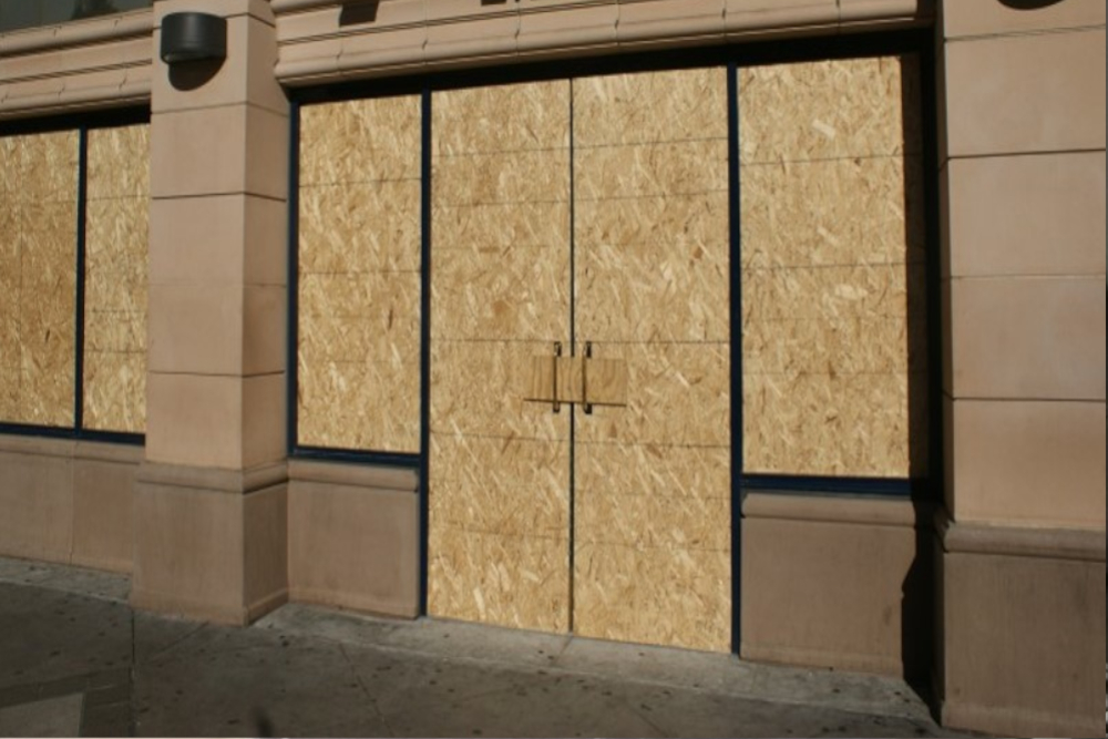 Boarding Up in Golders Green, Hampstead Garden Suburb, NW11